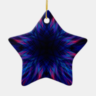 Lila und blaues Muster Keramikornament