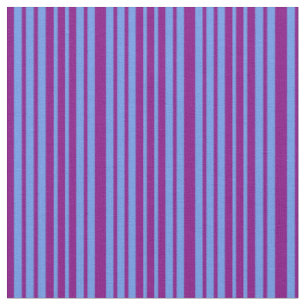 Lila- und Blumenmuster Blau, Streifen/Streifen Stoff