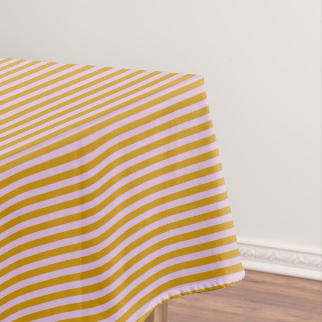 Lila und braune Streifen Tischdecke (Beispiel)