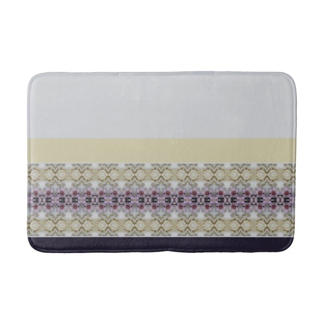 Lila und Creme Badematte (Vorderseite)