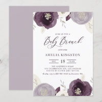 Lila und Elfenbein-Blume Silver Baby Brunch