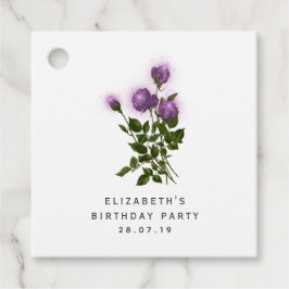 Lila und Elfenbein Geschenkanhänger