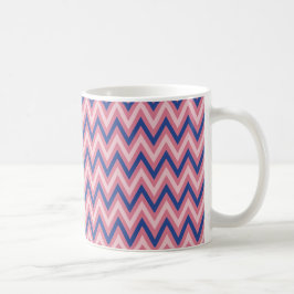Lila und Farbtöne Zickzack Kaffeetasse