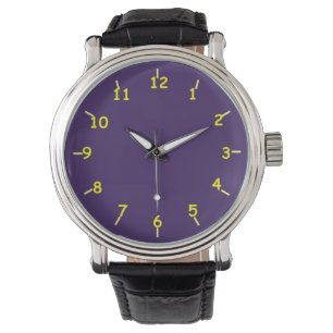 Lila und gelb armbanduhr