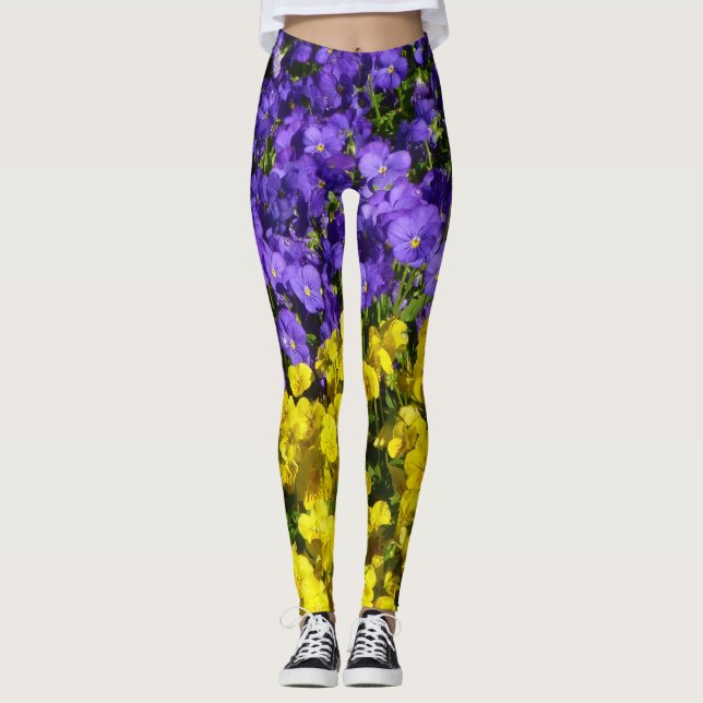 Lila und gelb leggings (Vorderseite)