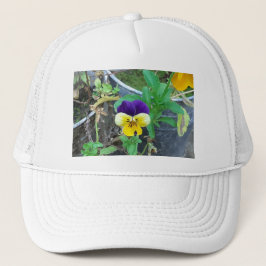 Lila- und Gelbblüte Truckerkappe