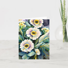 Lila und gelbe Aquarellfarben-Blume individuell an Karte