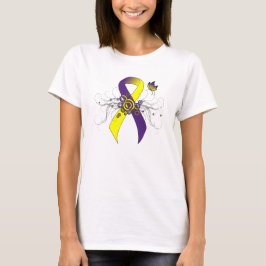 Lila und gelbe Barkeeper mit Schmetterling T-Shirt