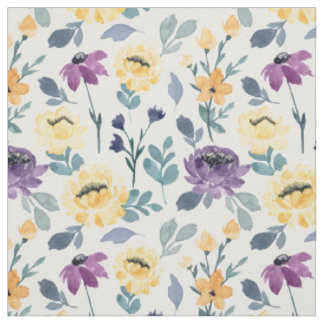 Lila und gelbe Blume Stoff