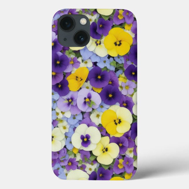 Lila und gelbe Blume Telefonzelle Case-Mate iPhone Hülle (Rückseite)