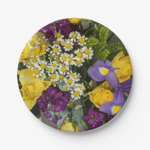 Lila und gelbe Blumen