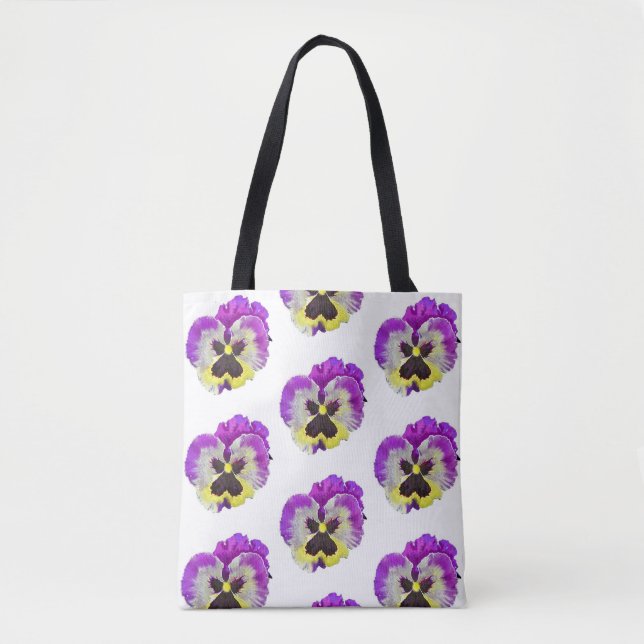 Lila und gelbe Panikmuster Tasche (Vorderseite)