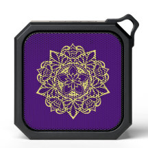 Lila und gelber Mandala Bluetooth-Lautsprecher
