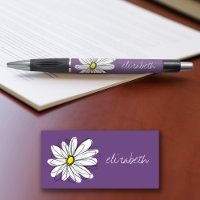 Lila und gelber weißlicher Daisy-Text