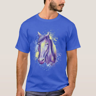 Lila und gelbes Aquarell Painti T-Shirt