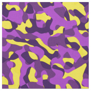 Lila und gelbes Camouflage-Druckmuster Stoff