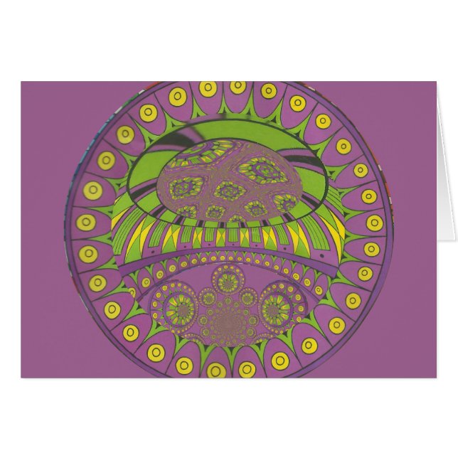 Lila und gelbes Kaleidoskop (Vorderseite (Horizontal))