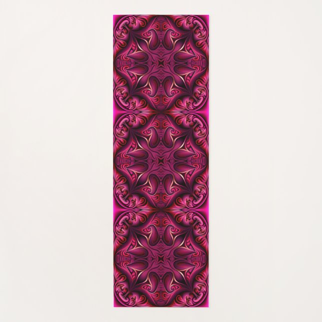 Lila und Gemusterte Yoga Mat Yogamatte (Vorderseite)