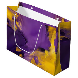 Lila und Gold Abstrakt Große Geschenktüte