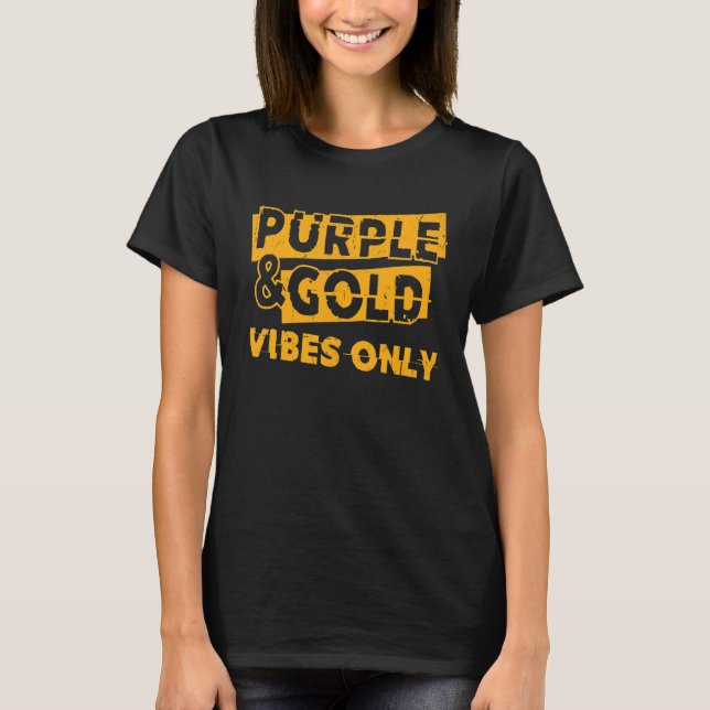 Lila und Gold Game Day Group für High School Fox T-Shirt (Vorderseite)