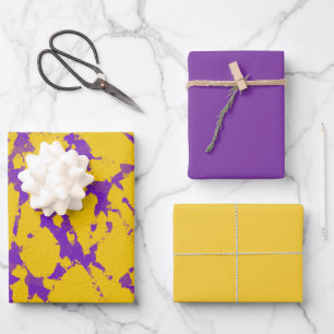 Lila und Gold-Gefärbte Krawatte Geschenkpapier Set