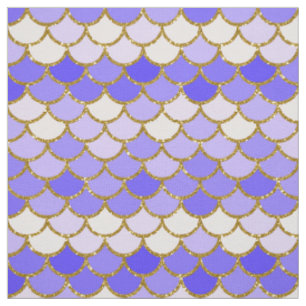 Lila und Gold Glitzer Mermaid-Scales Stoff