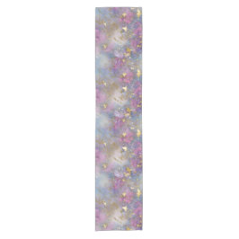 Lila und Gold Glitzer Storm Fantasy Kurzer Tischläufer