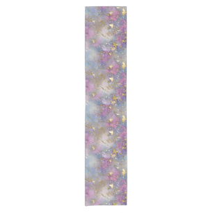 Lila und Gold Glitzer Storm Fantasy Kurzer Tischläufer