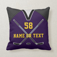 Lila und Gold Hockey Geschenke Pillow oder Ihre FA