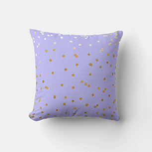 Lila und Gold Konfetti Punkte Moderne Glamour Eleg Kissen