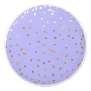 Lila und Gold Konfetti Punkte Moderne Glamour Glam Keramikknauf