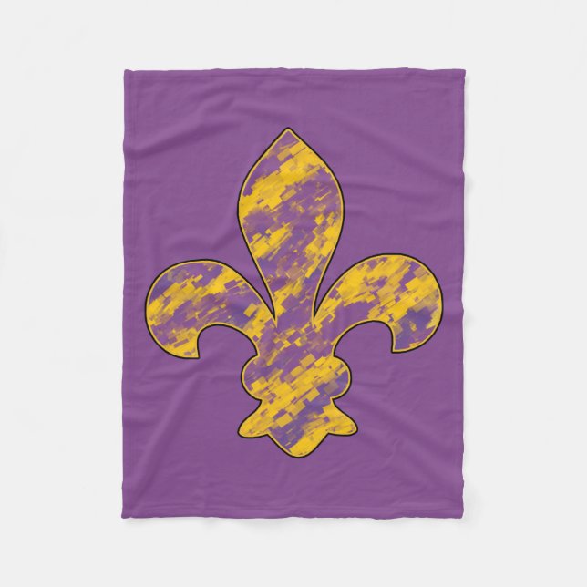 Lila und Gold Lilie Fleece Blanket (Vorderseite)