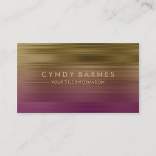 Lila und Gold Strip Business Card Visitenkarte