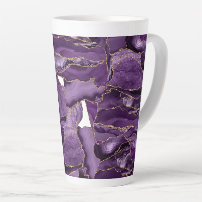 Lila und Goldagung des Glitzer Milchtasse (Rechte Ecke)