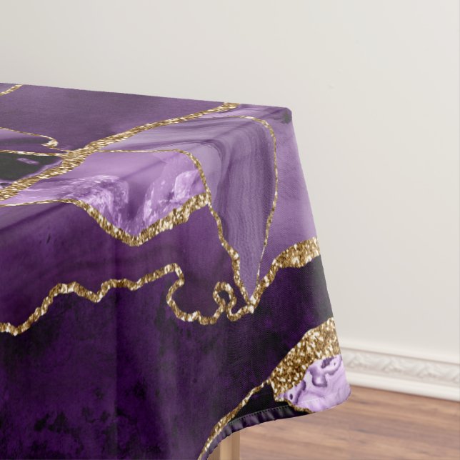 Lila und Goldagung des Glitzer Tischdecke (Beispiel)