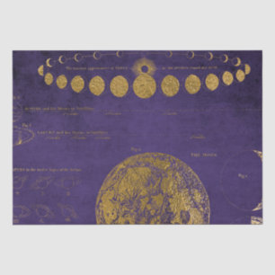 Lila und Goldantikkarte Seidenpapier