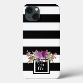 Lila und goldene Blume Case-Mate iPhone Hülle