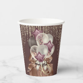 Lila und goldene Feier Pappbecher