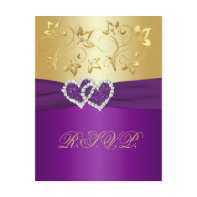 Lila und goldene Flora-Repo-Karte