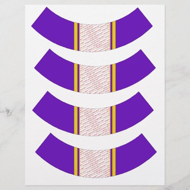 Lila und goldene Foto-Kupcake Liner (Vorderseite)