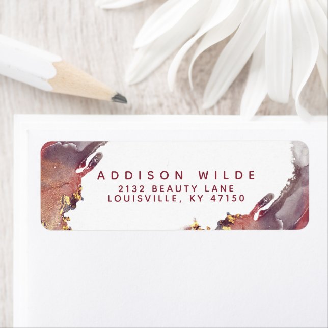 Lila und goldene moderne Art Liquid Ink Return (Insitu)