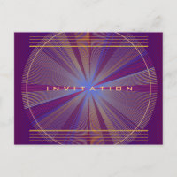 Lila und goldene Rays, psychedelische Trippy-Einla