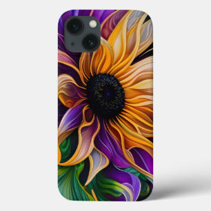 Lila und goldene Sonnenblumen Case-Mate iPhone Hülle