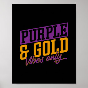 Lila und goldene Vibes Poster