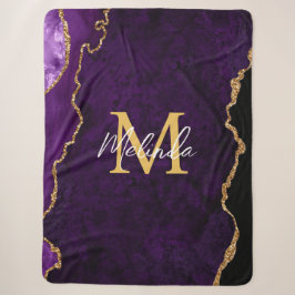 Lila und goldener Marmorschlauch Sherpadecke