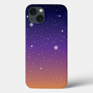 Lila und goldener sternenklarer Sonnenuntergangshi Case-Mate iPhone Hülle