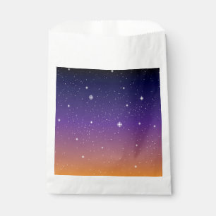 Lila und goldener sternenklarer Sonnenuntergangshi Geschenktütchen