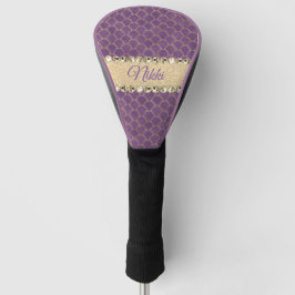 Lila- und Goldfolie Diamant Blend               Golf Headcover