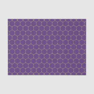 Lila- und GoldhoneyComb (Design 16 Lila Serie) Seidenpapier