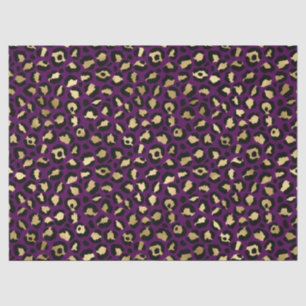 Lila und Goldleopard-Druckentpackung Seidenpapier